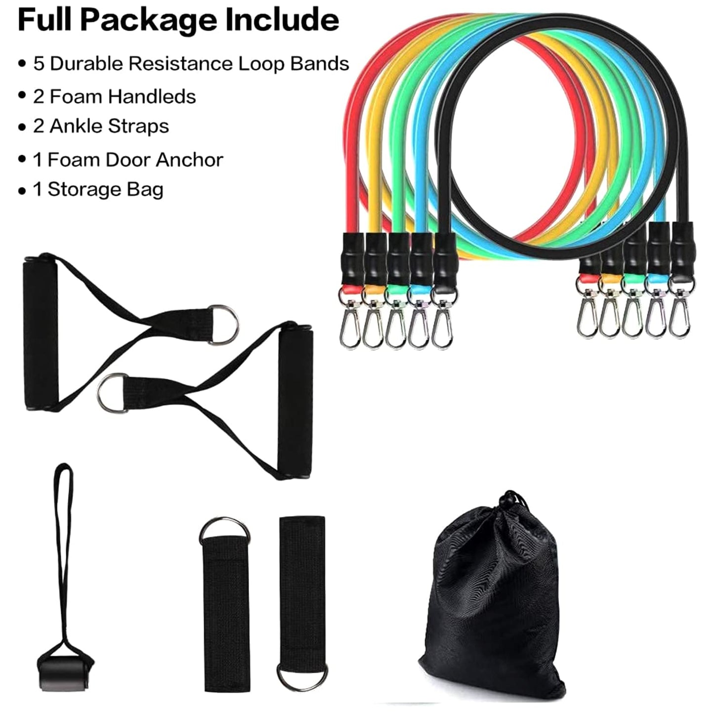 11 PEC RUN Resistance Band Set for Heavy Workout (premium product for premium people)